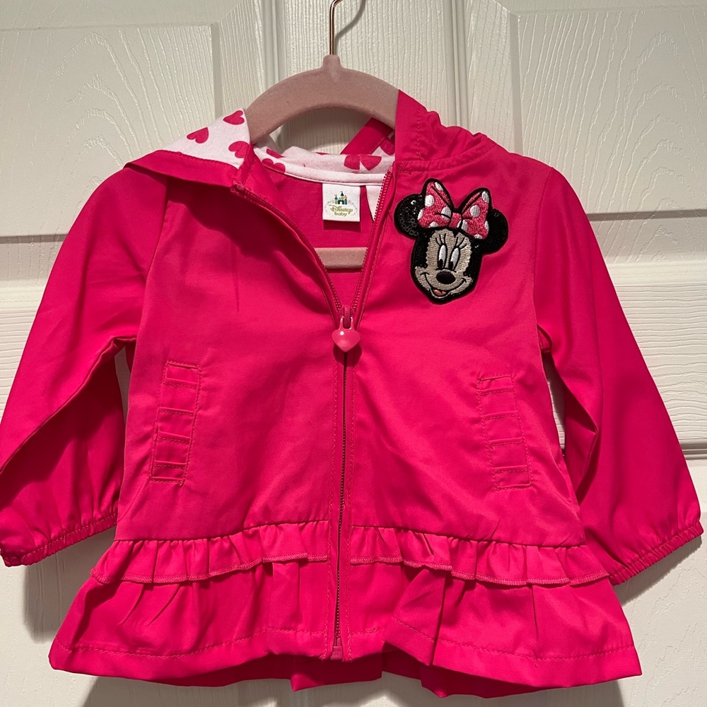 Disney Baby Rain jacket with sequin Minnie Mouse and hood with heart lining